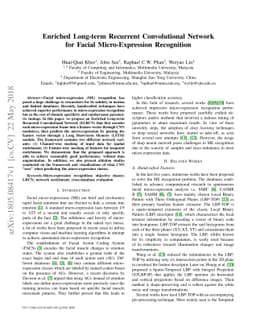 Enriched Long-term Recurrent Convolutional Network for Facial
  Micro-Expression Recognition