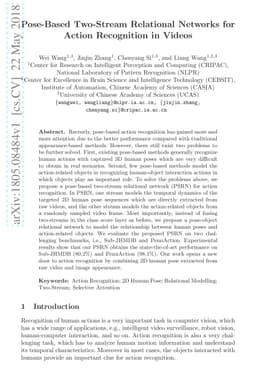 Pose-Based Two-Stream Relational Networks for Action Recognition in
  Videos