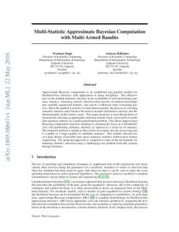 Multi-Statistic Approximate Bayesian Computation with Multi-Armed
  Bandits