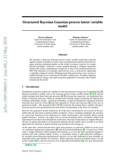 Structured Bayesian Gaussian process latent variable model