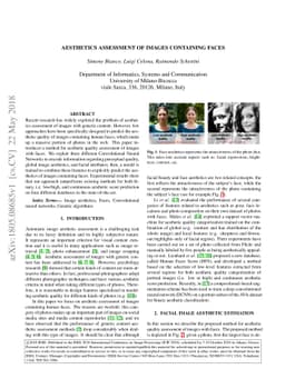 Aesthetics Assessment of Images Containing Faces