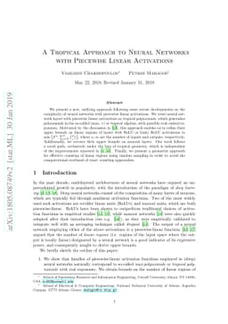 A Tropical Approach to Neural Networks with Piecewise Linear Activations