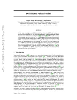 Deformable Part Networks