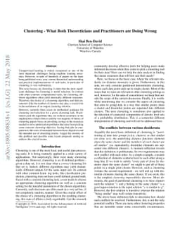 Clustering - What Both Theoreticians and Practitioners are Doing Wrong