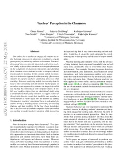 Teacher's Perception in the Classroom