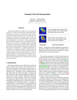 Semantic Network Interpretation