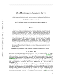 Cloud Brokerage: A Systematic Survey