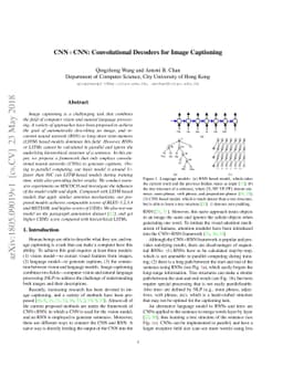 CNN+CNN: Convolutional Decoders for Image Captioning