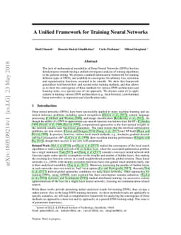 A Unified Framework for Training Neural Networks