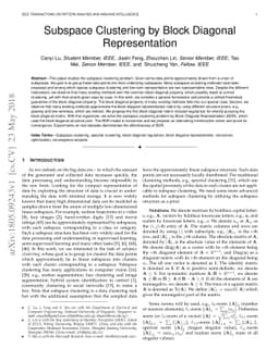 Subspace Clustering by Block Diagonal Representation
