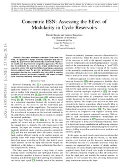 Concentric ESN: Assessing the Effect of Modularity in Cycle Reservoirs