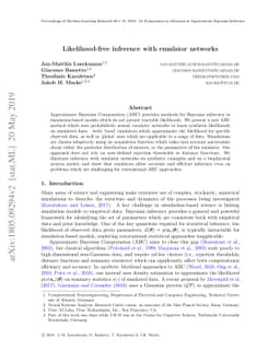 Likelihood-free inference with emulator networks