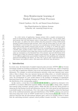 Deep Reinforcement Learning of Marked Temporal Point Processes
