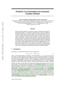 Predictive Local Smoothness for Stochastic Gradient Methods