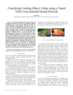 Classifying cooking object's state using a tuned VGG convolutional
  neural network