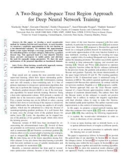 A Two-Stage Subspace Trust Region Approach for Deep Neural Network
  Training