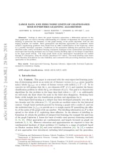 Large Data and Zero Noise Limits of Graph-Based Semi-Supervised Learning
  Algorithms