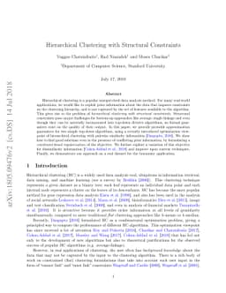 Hierarchical Clustering with Structural Constraints