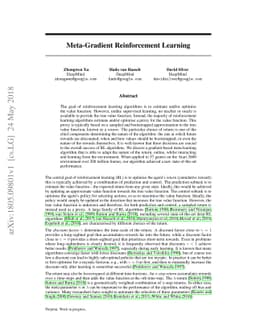 Meta-Gradient Reinforcement Learning