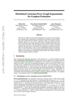 Distributed Cartesian Power Graph Segmentation for Graphon Estimation