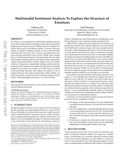 Multimodal Sentiment Analysis To Explore the Structure of Emotions