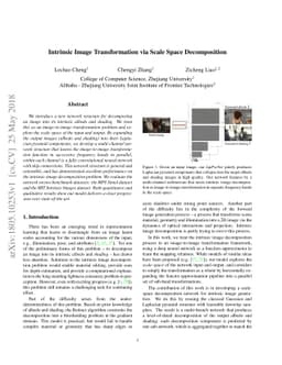 Intrinsic Image Transformation via Scale Space Decomposition