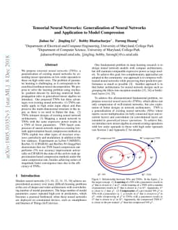 Tensorial Neural Networks: Generalization of Neural Networks and
  Application to Model Compression
