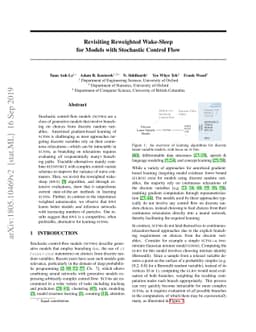 Revisiting Reweighted Wake-Sleep for Models with Stochastic Control Flow