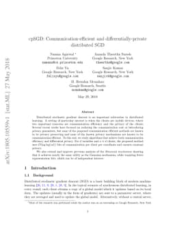 cpSGD: Communication-efficient and differentially-private distributed
  SGD
