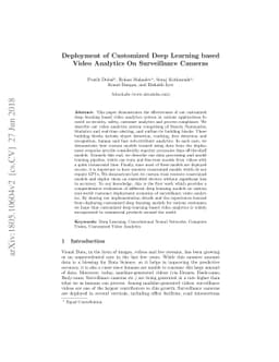 Deployment of Customized Deep Learning based Video Analytics On
  Surveillance Cameras