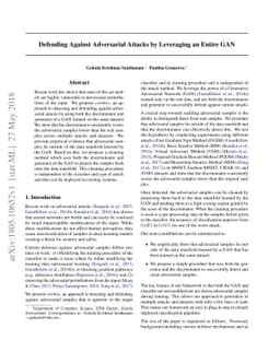 Defending Against Adversarial Attacks by Leveraging an Entire GAN