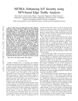 NETRA: Enhancing IoT Security using NFV-based Edge Traffic Analysis