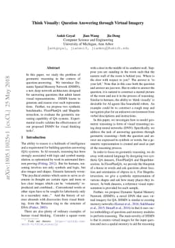 Think Visually: Question Answering through Virtual Imagery