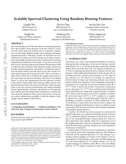 Scalable Spectral Clustering Using Random Binning Features
