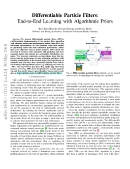 Differentiable Particle Filters: End-to-End Learning with Algorithmic
  Priors