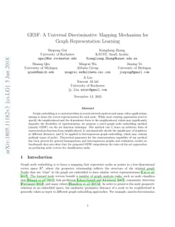 GESF: A Universal Discriminative Mapping Mechanism for Graph
  Representation Learning