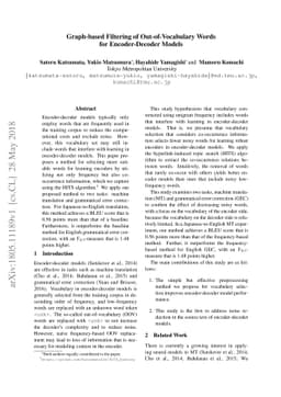 Graph-based Filtering of Out-of-Vocabulary Words for Encoder-Decoder
  Models