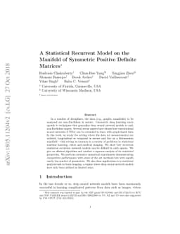 A Statistical Recurrent Model on the Manifold of Symmetric Positive
  Definite Matrices
