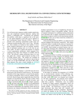 Microscopy Cell Segmentation via Convolutional LSTM Networks