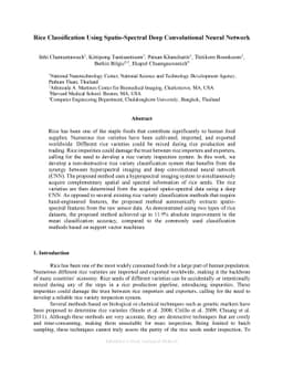 Rice Classification Using Spatio-Spectral Deep Convolutional Neural
  Network