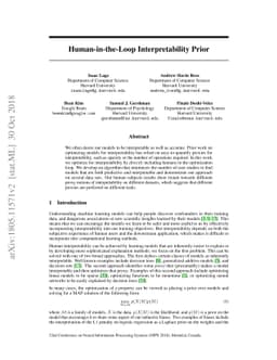 Human-in-the-Loop Interpretability Prior