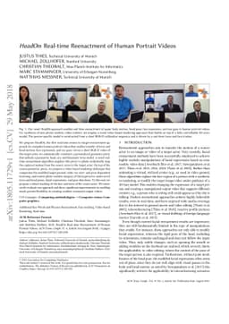 HeadOn: Real-time Reenactment of Human Portrait Videos