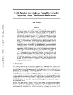 Multi-function Convolutional Neural Networks for Improving Image
  Classification Performance