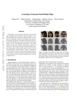 Learning to Generate Facial Depth Maps