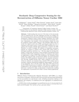 Stochastic Deep Compressive Sensing for the Reconstruction of Diffusion
  Tensor Cardiac MRI