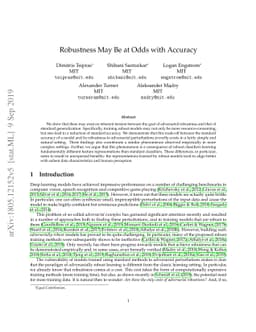 Robustness May Be at Odds with Accuracy
