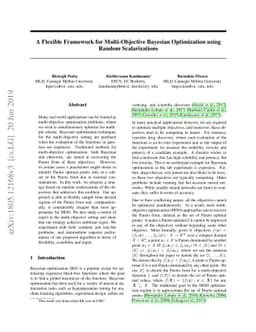 A Flexible Framework for Multi-Objective Bayesian Optimization using
  Random Scalarizations