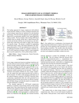 Image-Dependent Local Entropy Models for Learned Image Compression