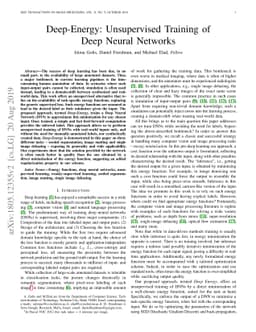 Deep-Energy: Unsupervised Training of Deep Neural Networks