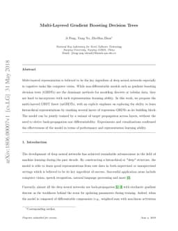 Multi-Layered Gradient Boosting Decision Trees